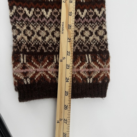 Soft Surroundings Sweater Womens XL Brown Fair Isle Alpaca Blend Crewneck Tunic - Picture 9 of 15